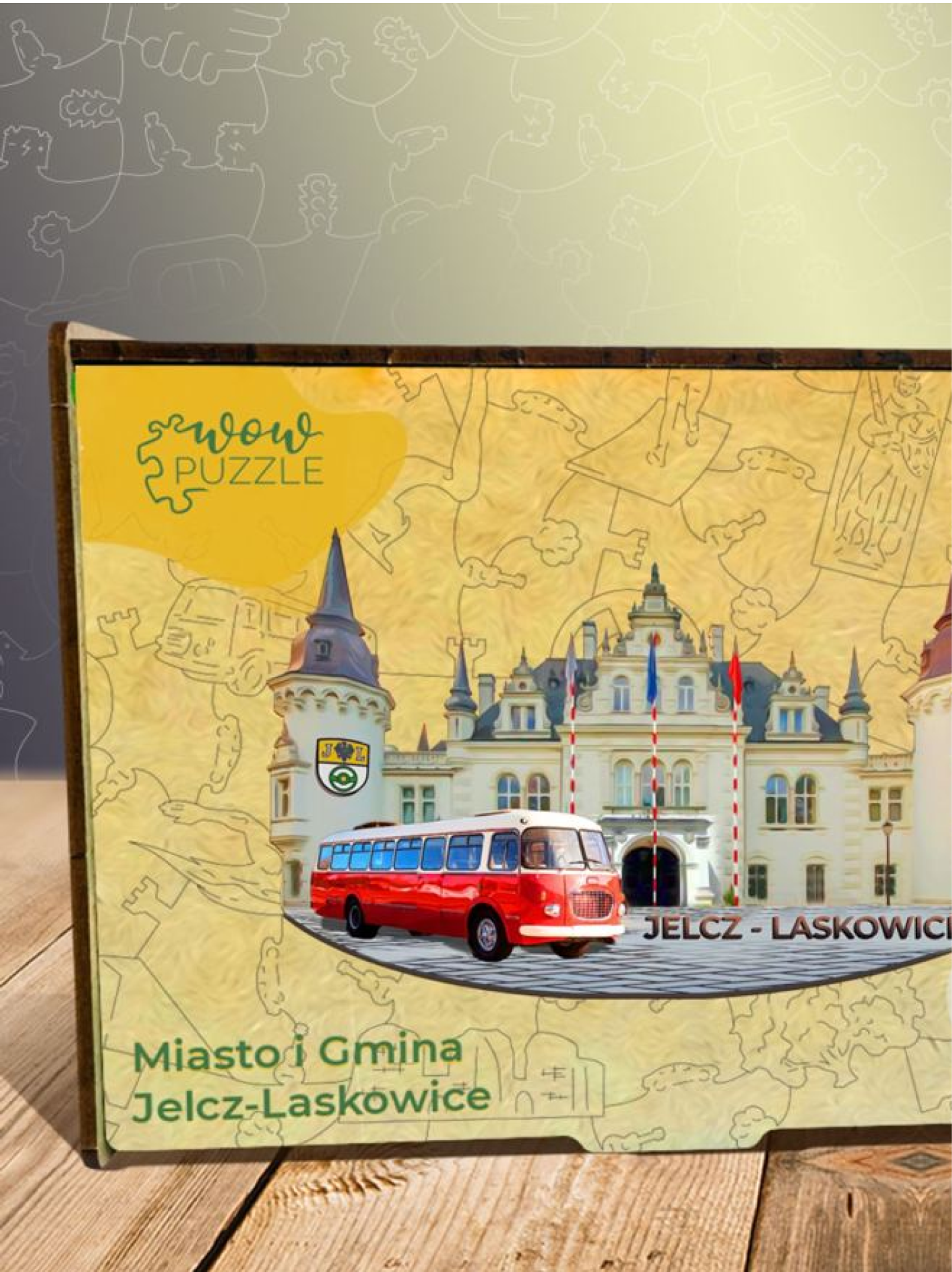 Dřevěné puzzle A4 — Detail