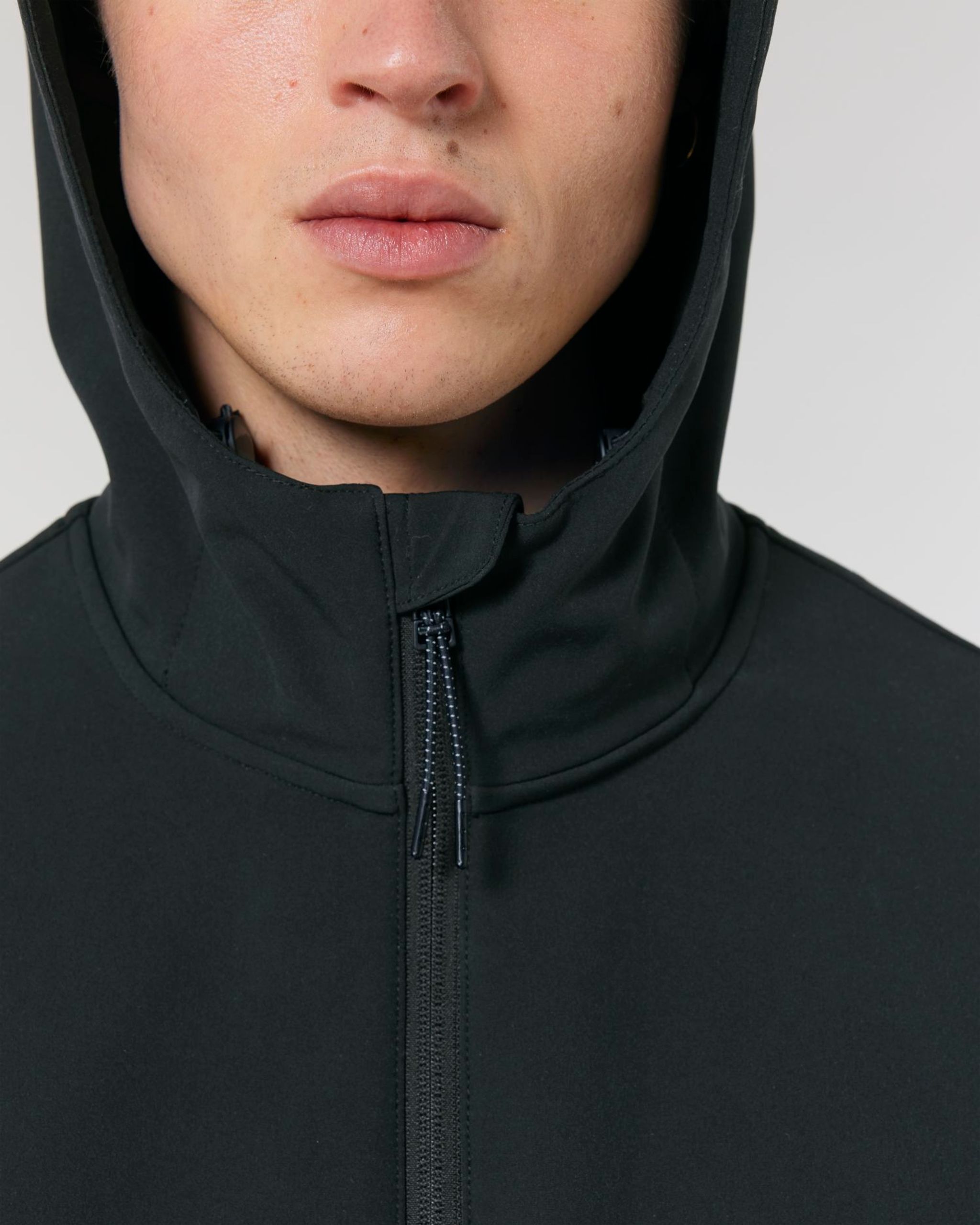 Stanley/Stella pánská soft-shell bunda s kapucí — Detail