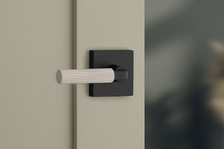 Stone Harbor Round Pocket Door Lock Strike Plate - 1-1/4 X 2-3/4 Inch Matte Black Replacement Hardware