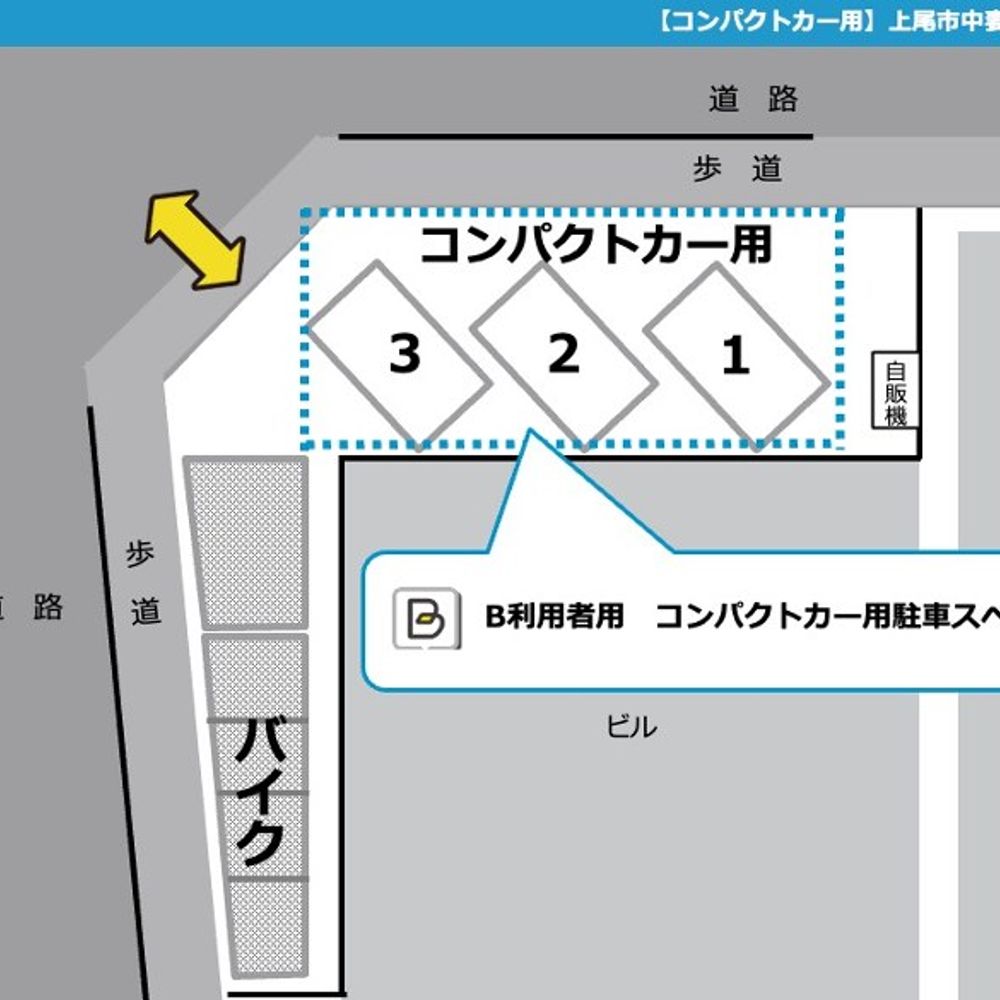 【コンパクトカー用】上尾市中妻１丁目駐車場:3