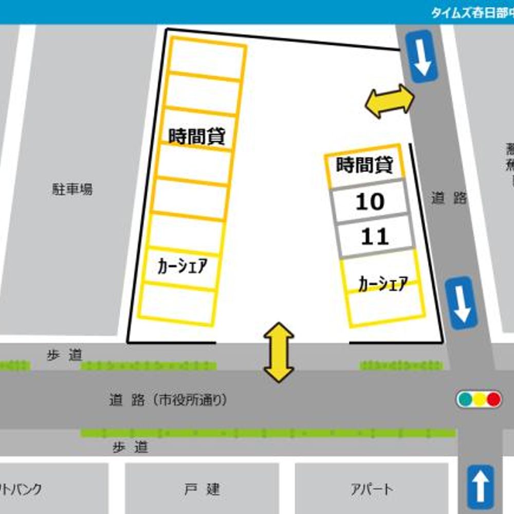 タイムズ春日部中央第２駐車場:1