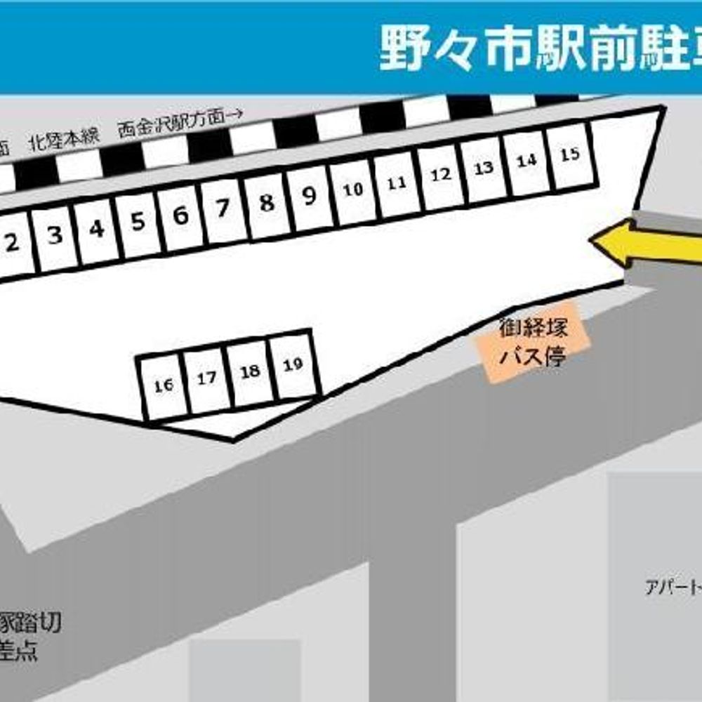 IRいしかわ鉄道野々市駅前駐車場:1