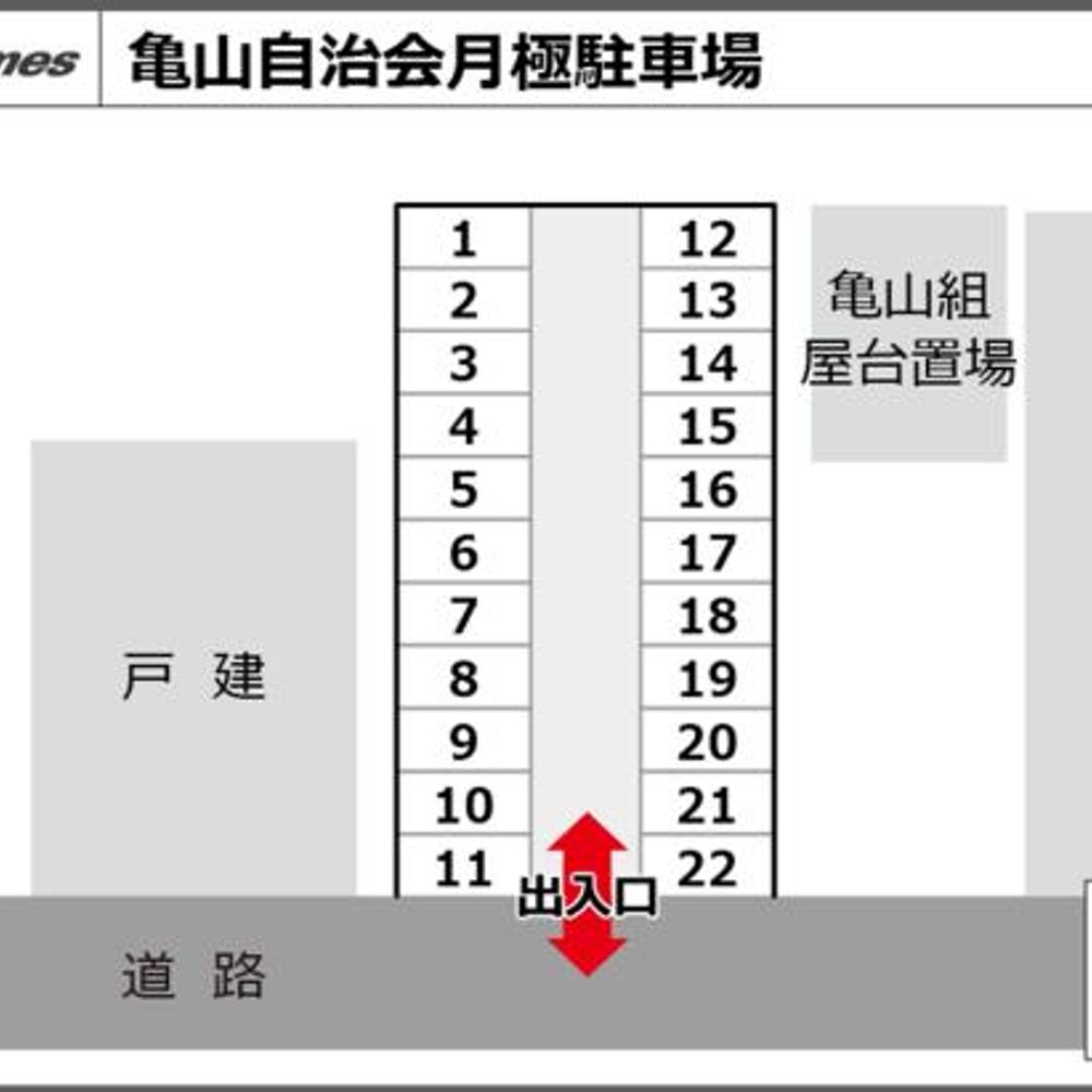 亀山自治会月極駐車場:1