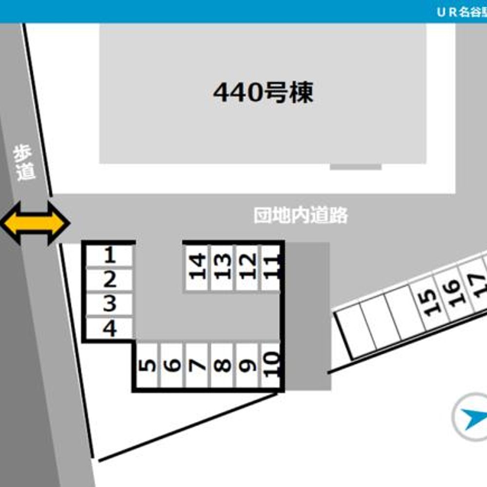 ＵＲ名谷駅前団地駐車場:1