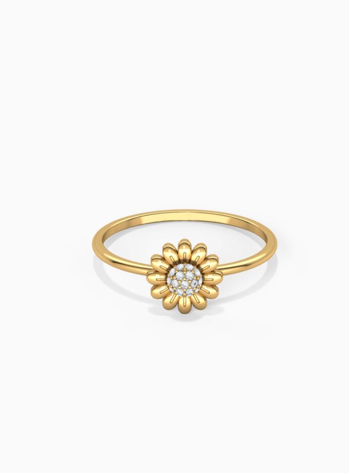 Diamond Centre Sunflower Ring