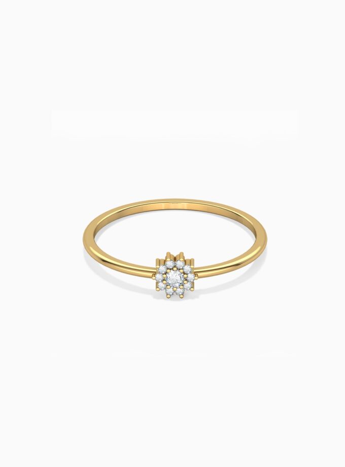 Petite Diamond Flower Ring