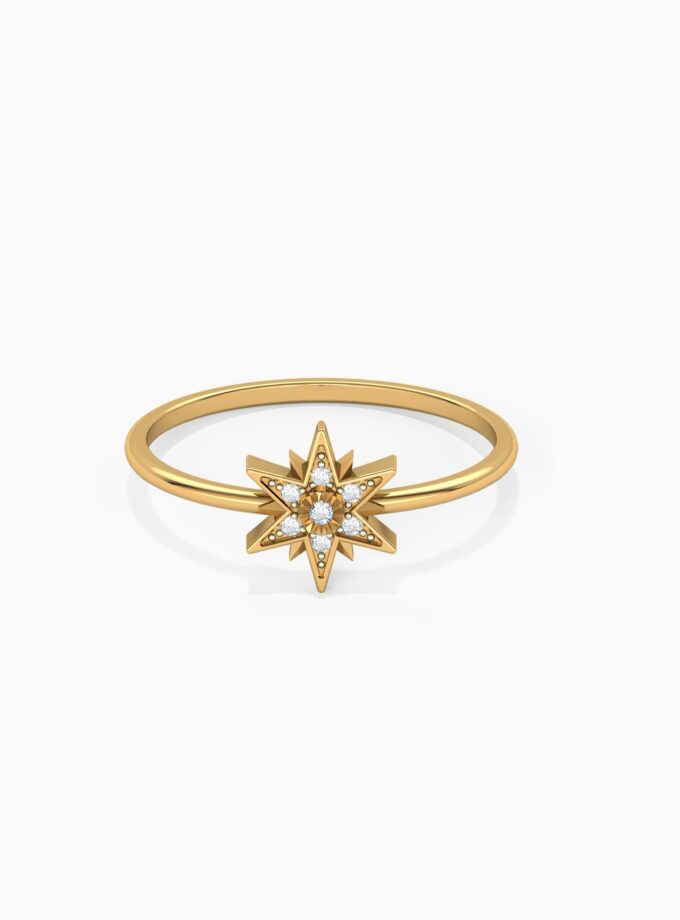 Twinkling Diamond Star Ring