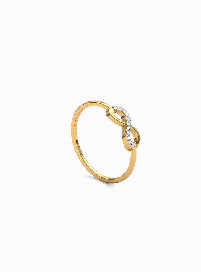 Infinity Diamond 18k Gold Ring