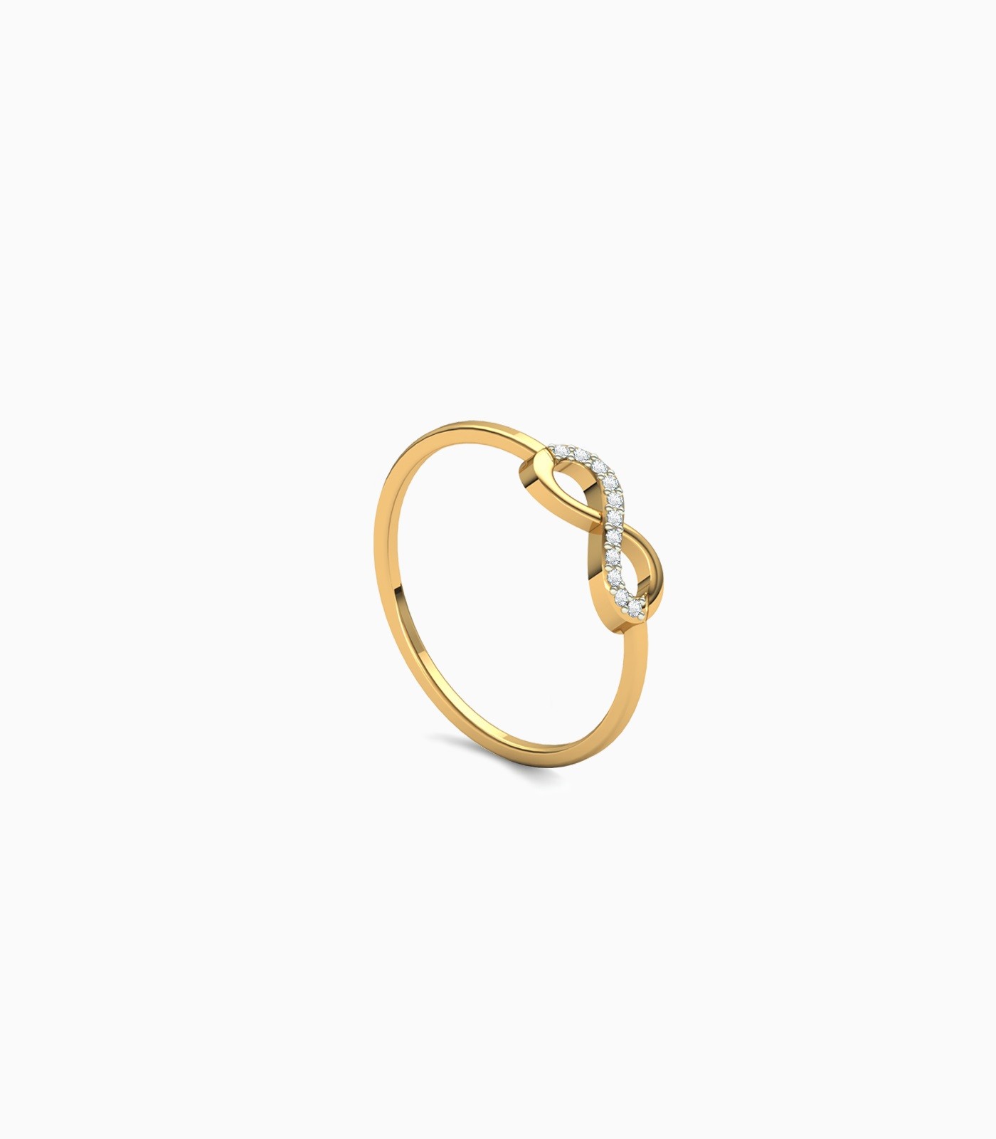 Infinity Diamond 18k Gold Ring