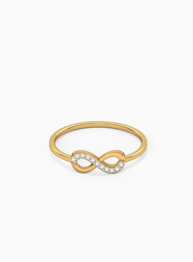 Infinity Diamond 18k Gold Ring