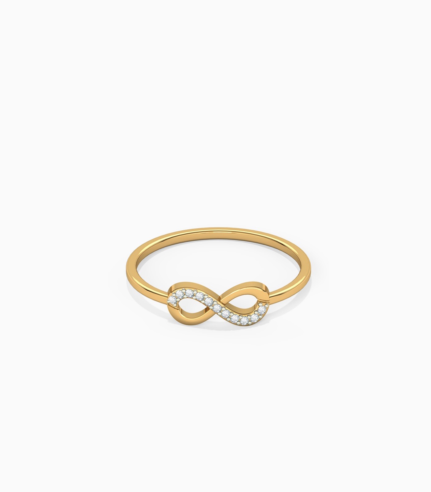Infinity Diamond 18k Gold Ring