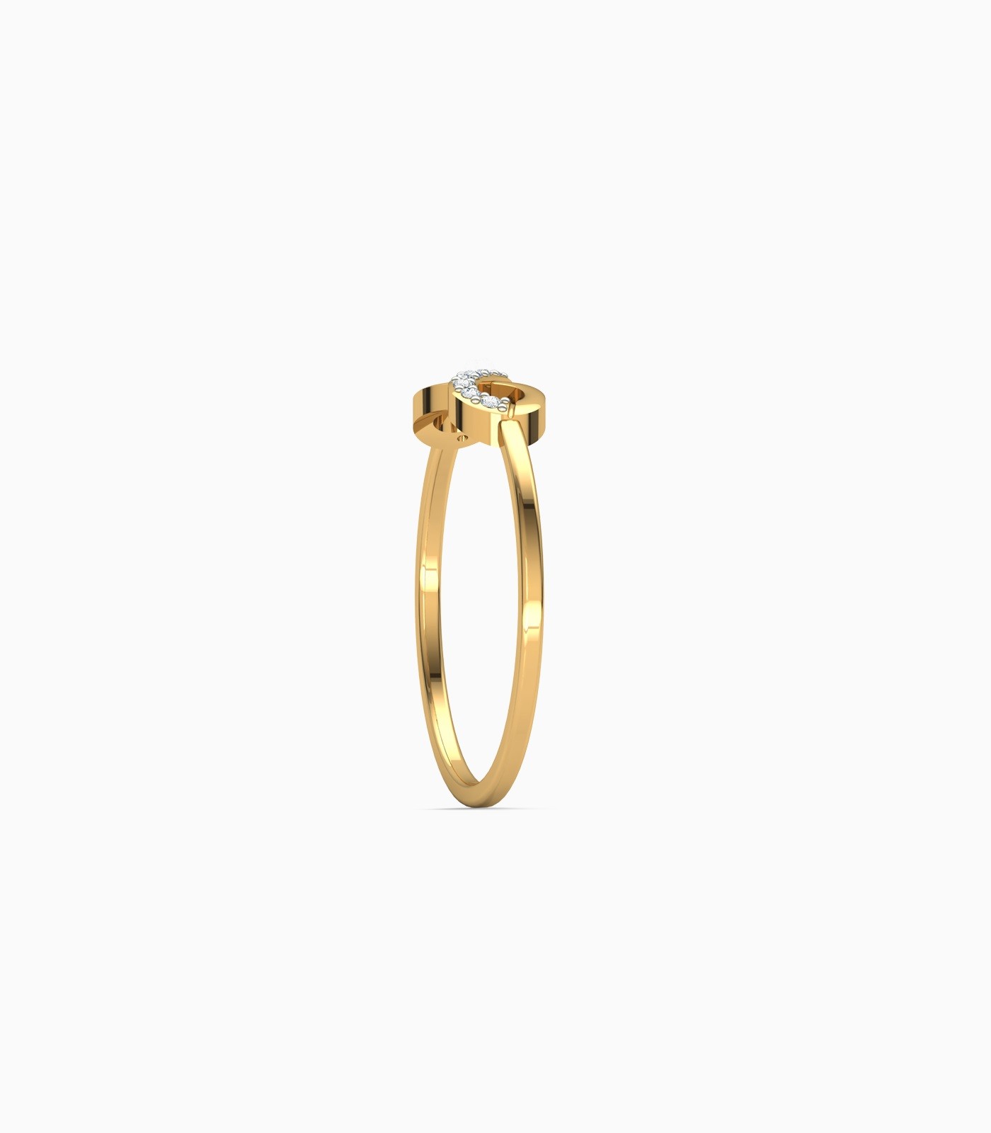 Infinity Diamond 18k Gold Ring