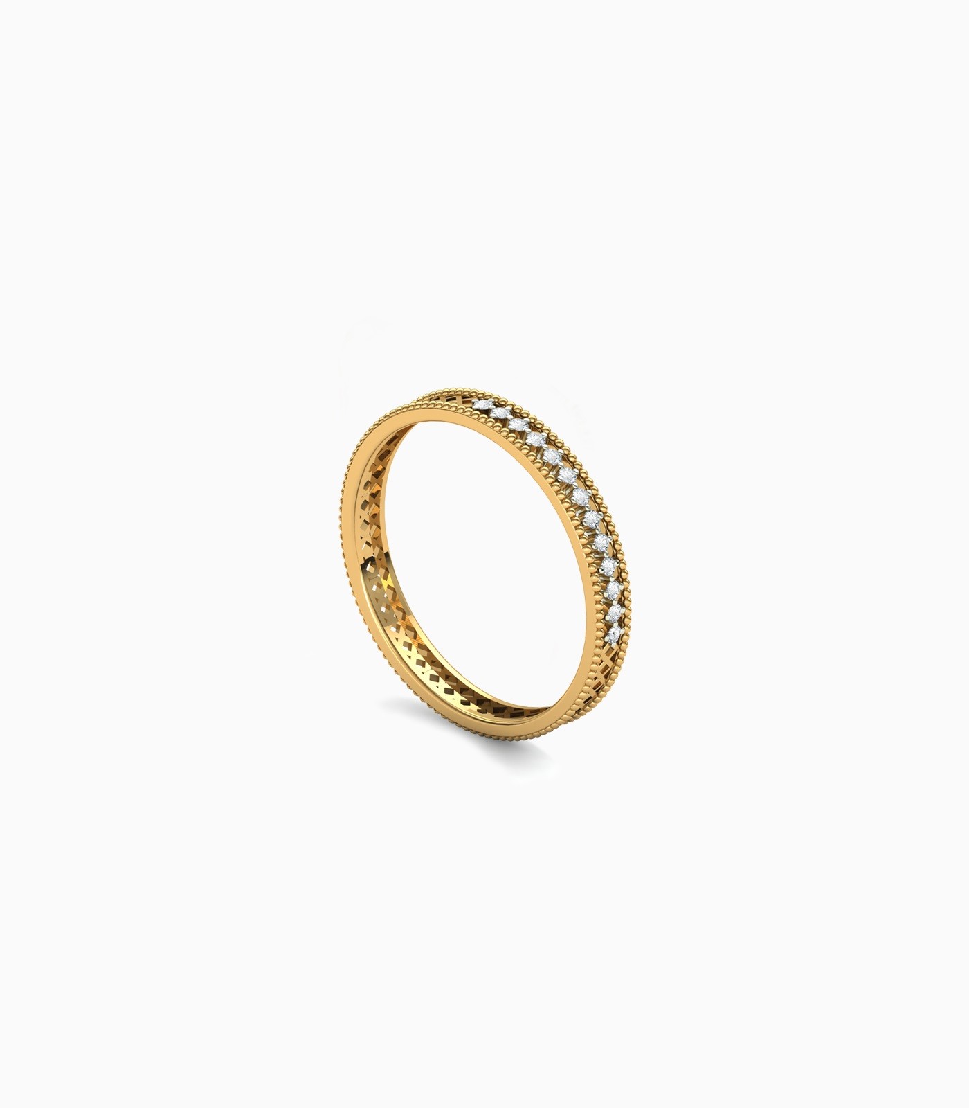 Diamond Half Eternity Gold Ring | Varudai