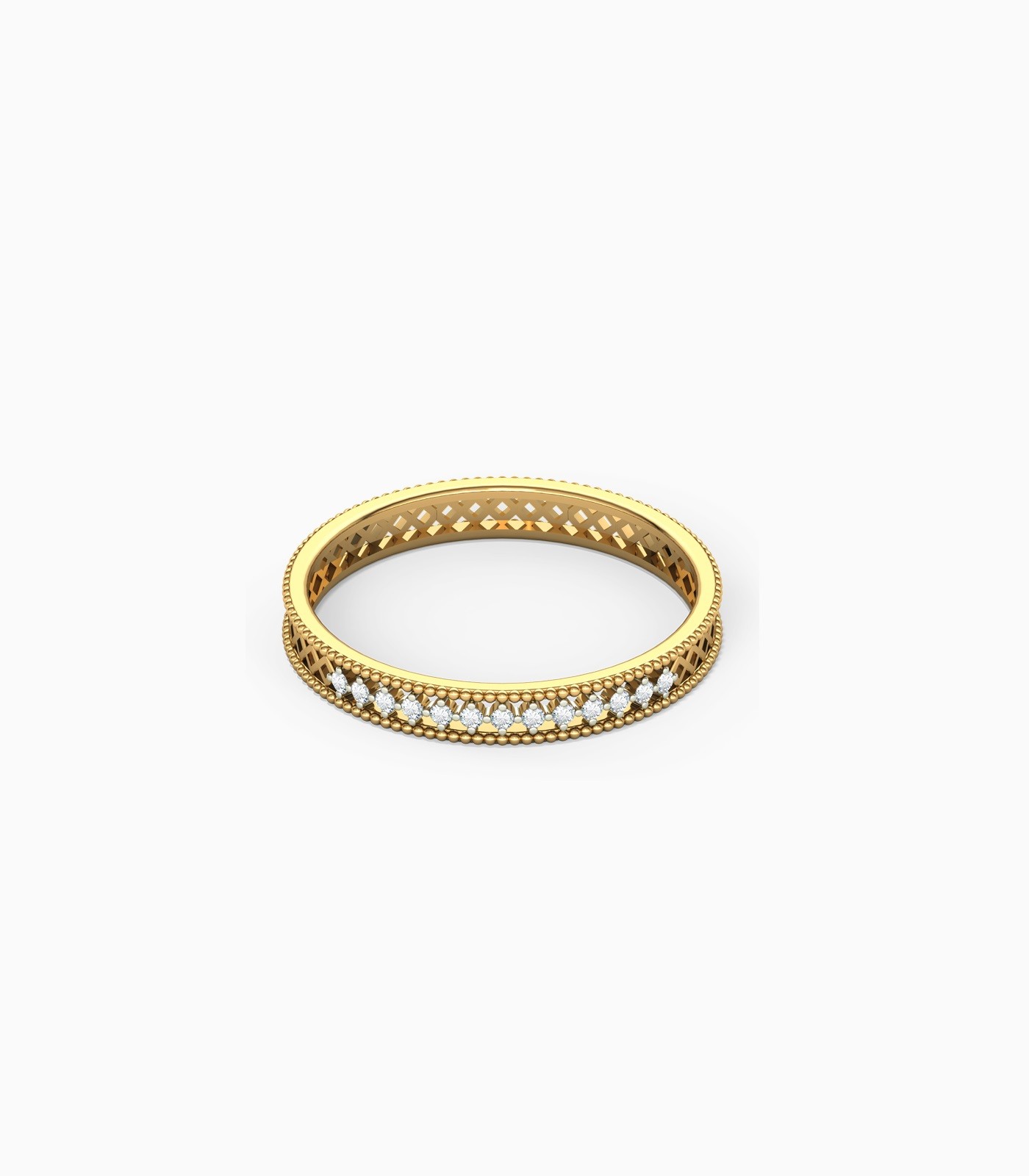 Diamond Half Eternity Gold Ring | Varudai