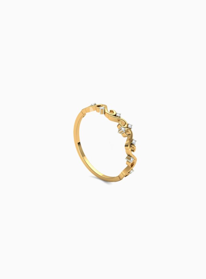 18k Gold Diamond Vine Ring | Varudai