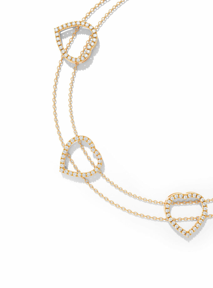 Valentine's Heart Charm 18k Gold Bracelet | Varudai