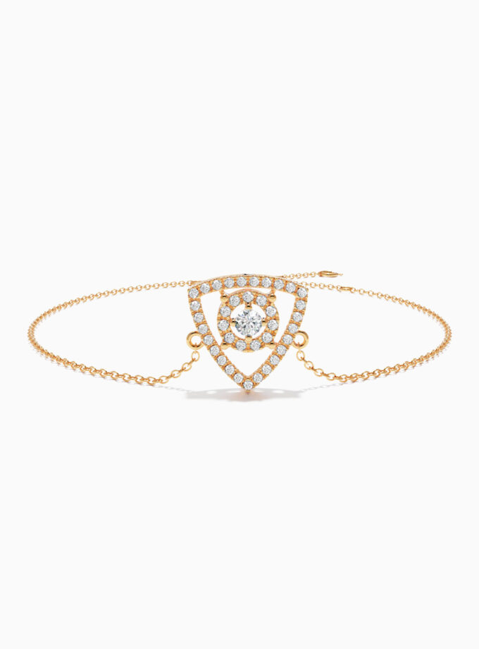 Vintage Shield Diamond Bracelet Gold | Varudai