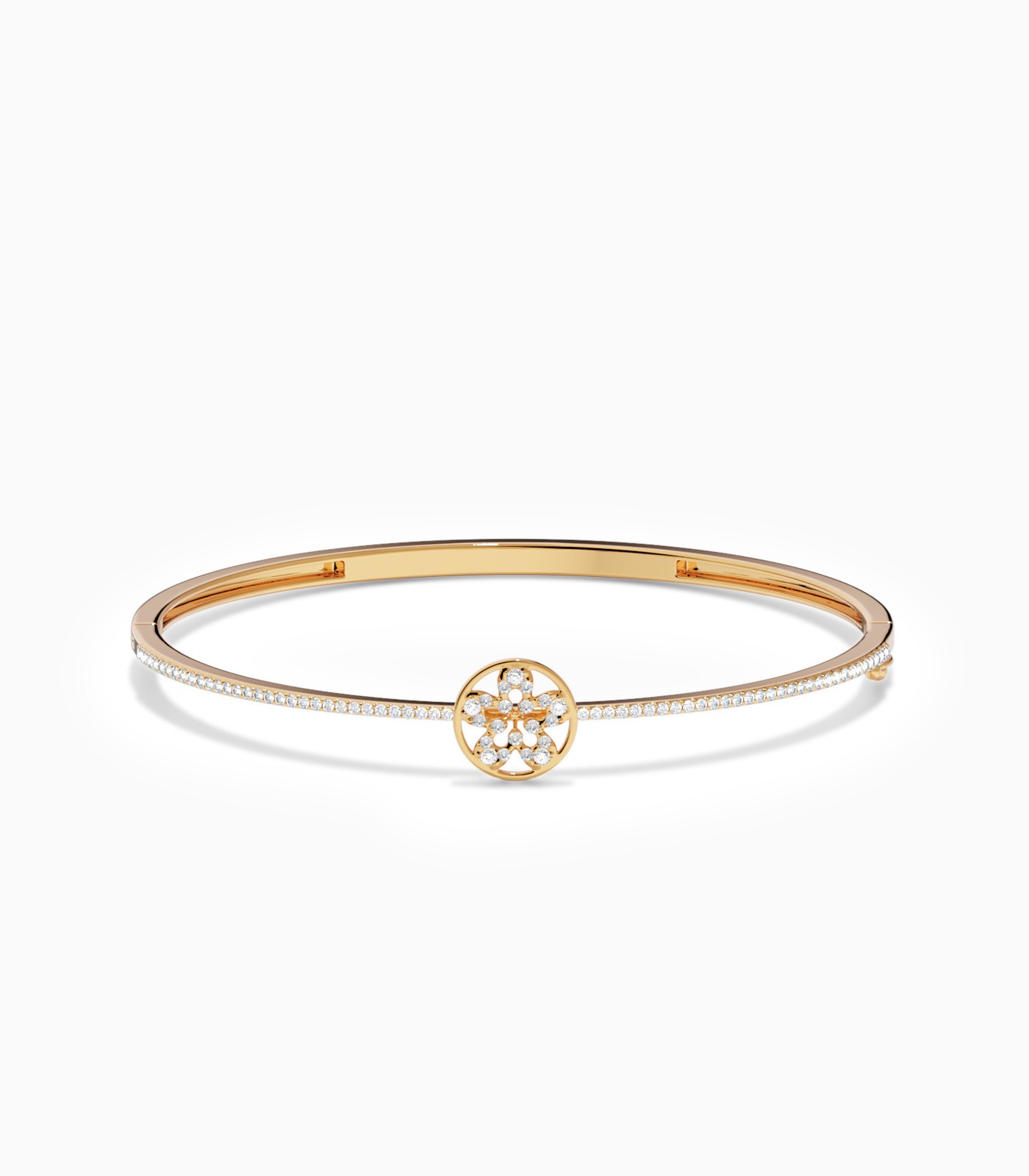 Floral Diamond Pavé Bracelet With Halo | Varudai