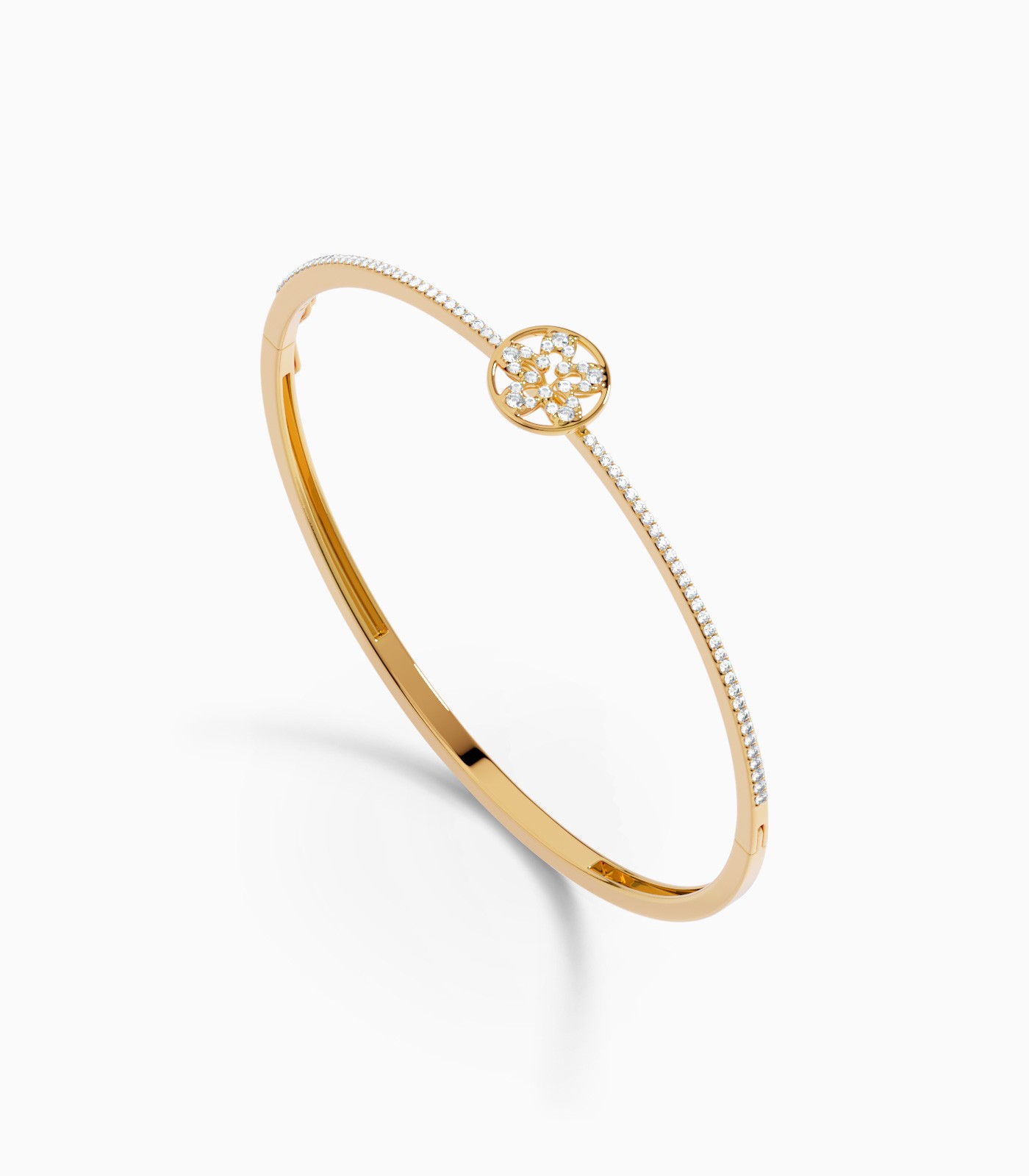 Floral Diamond Pavé Bracelet With Halo | Varudai