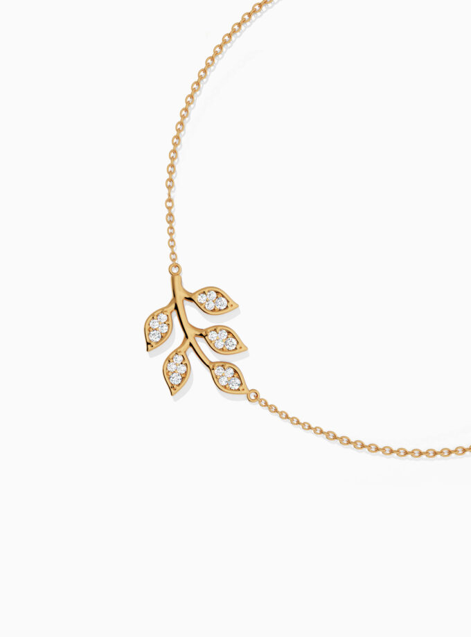 18k Gold Leaf Branch Bracelet | Varudai