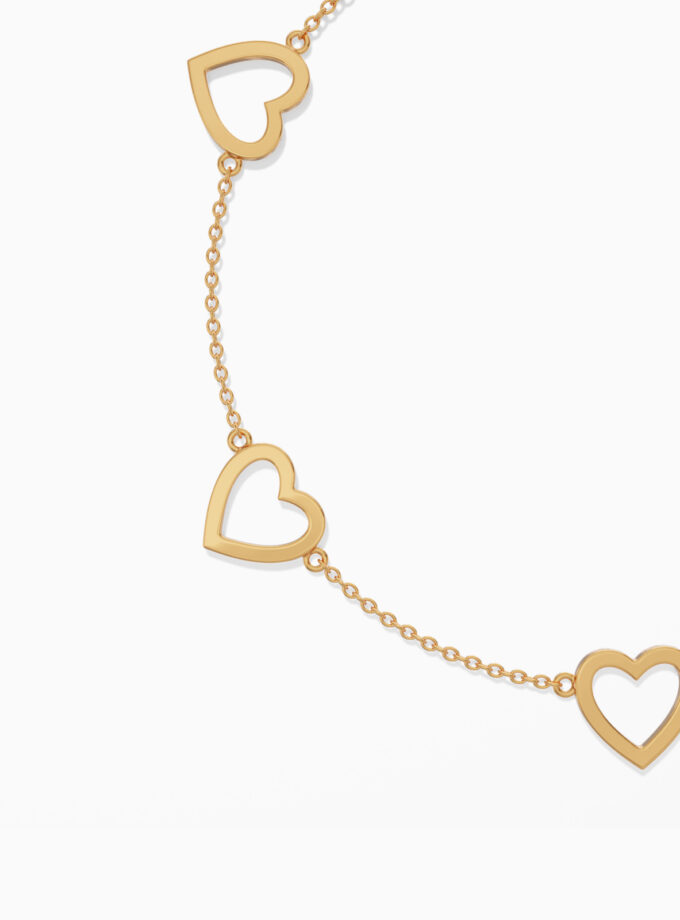18k Gold Multi-Heart Bracelet | Varudai | Heart Bracelet