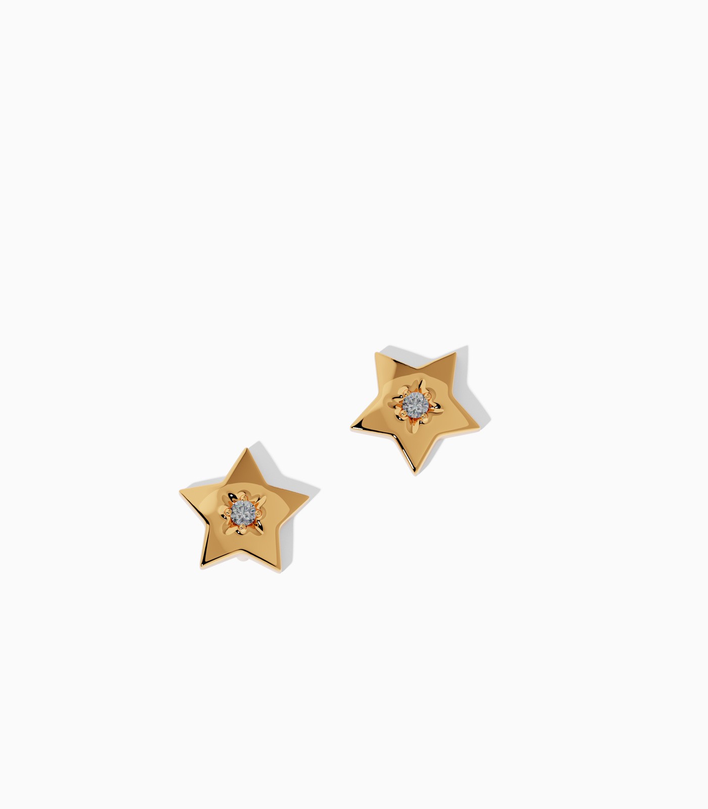 Special Order - Star Diamond Stud Earring in Metallic and 18-karat White Gold main image 0