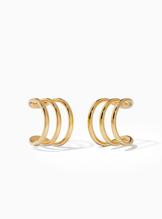 Contemporary Gold Ear Cuff Earrings | Cuff Earrings | Varudai
