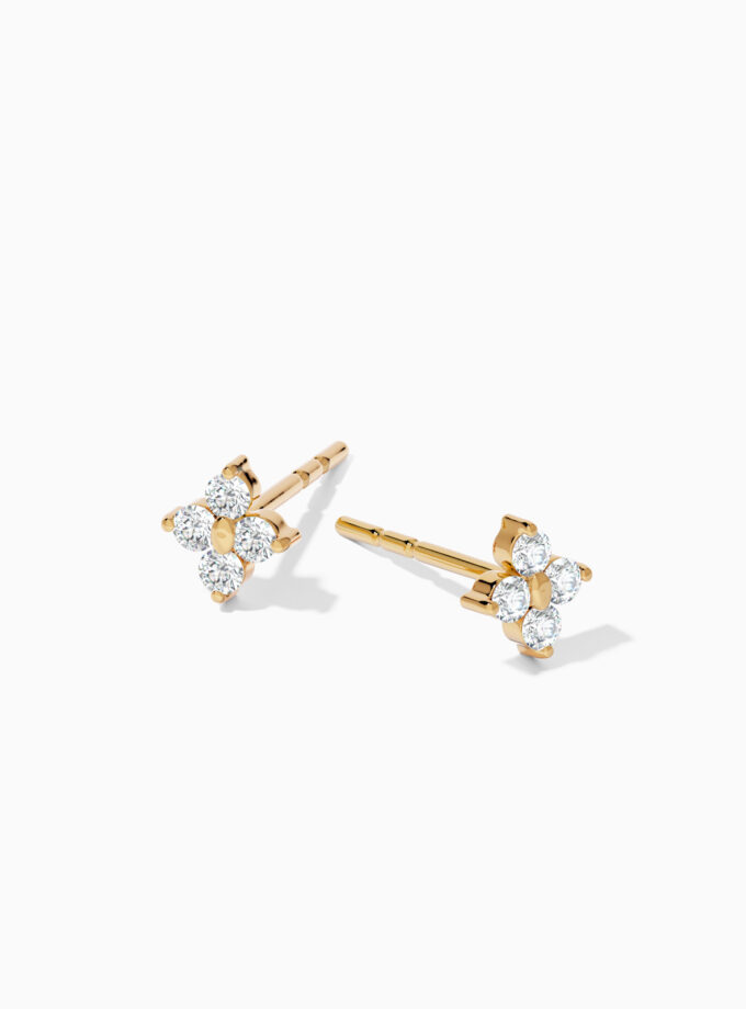 Petite Classic Diamond Stud Earrings | Varudai