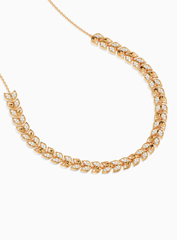 Gold Leaf Choker Necklace | varudai
