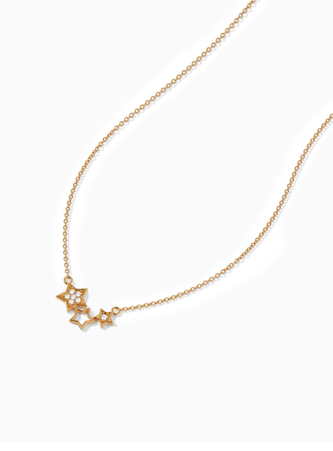 Diamond Stars 18k Gold Pendant | Varudai