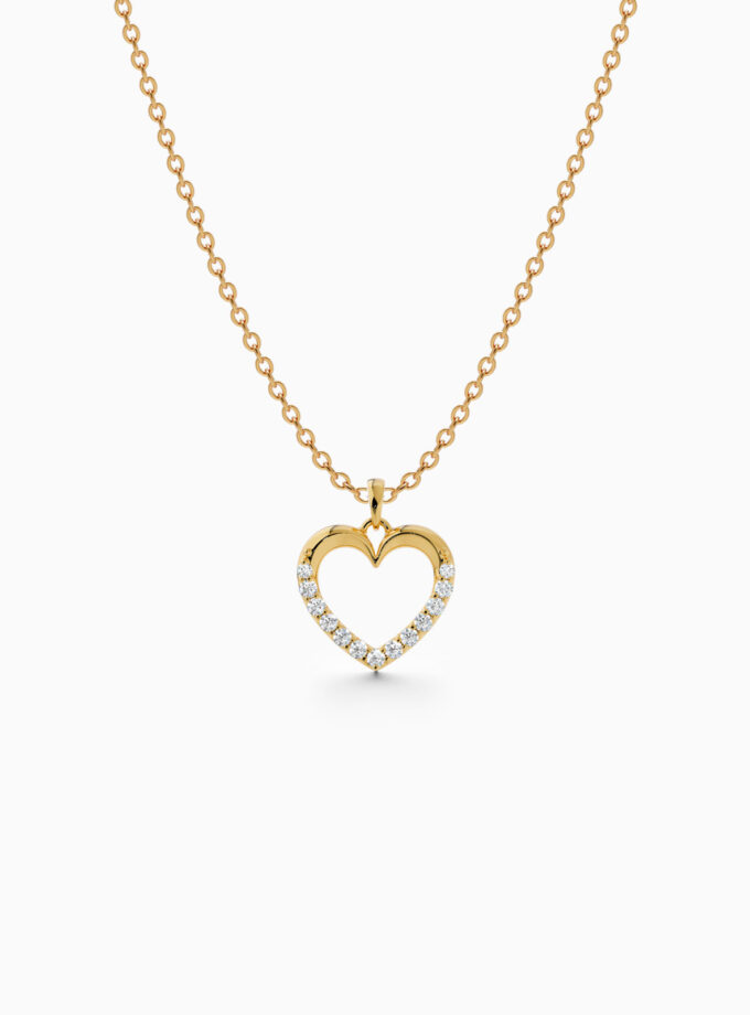 Classic Diamond Heart Pendant | Varudai
