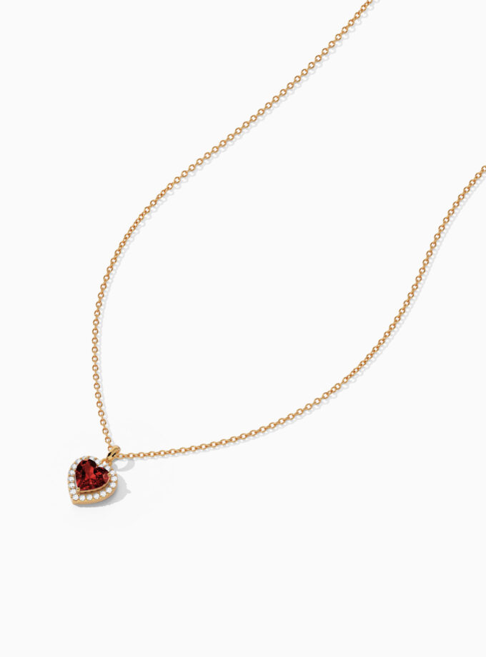 Heart Shaped Gemstone Solitaire Pendant | Varudai