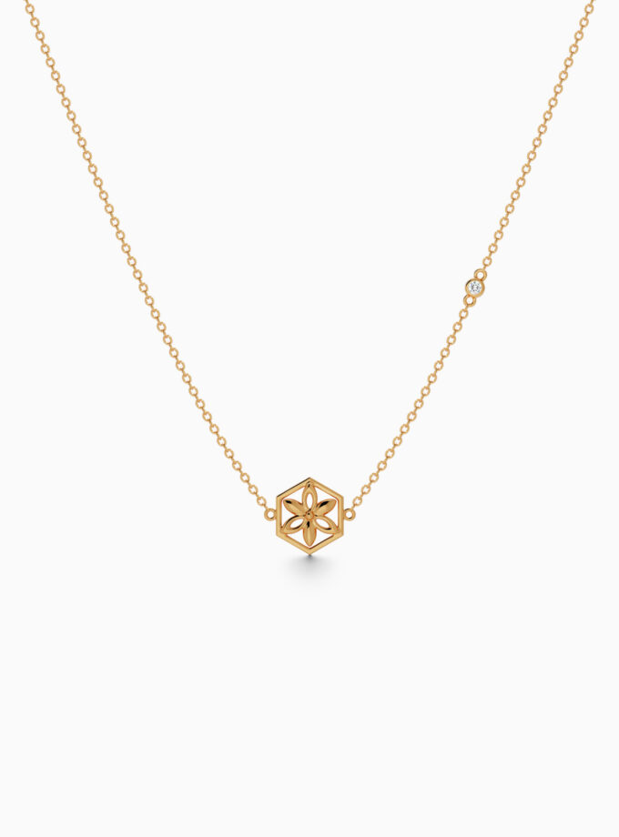 Classic Floral 18k Gold Pendant | Varudai
