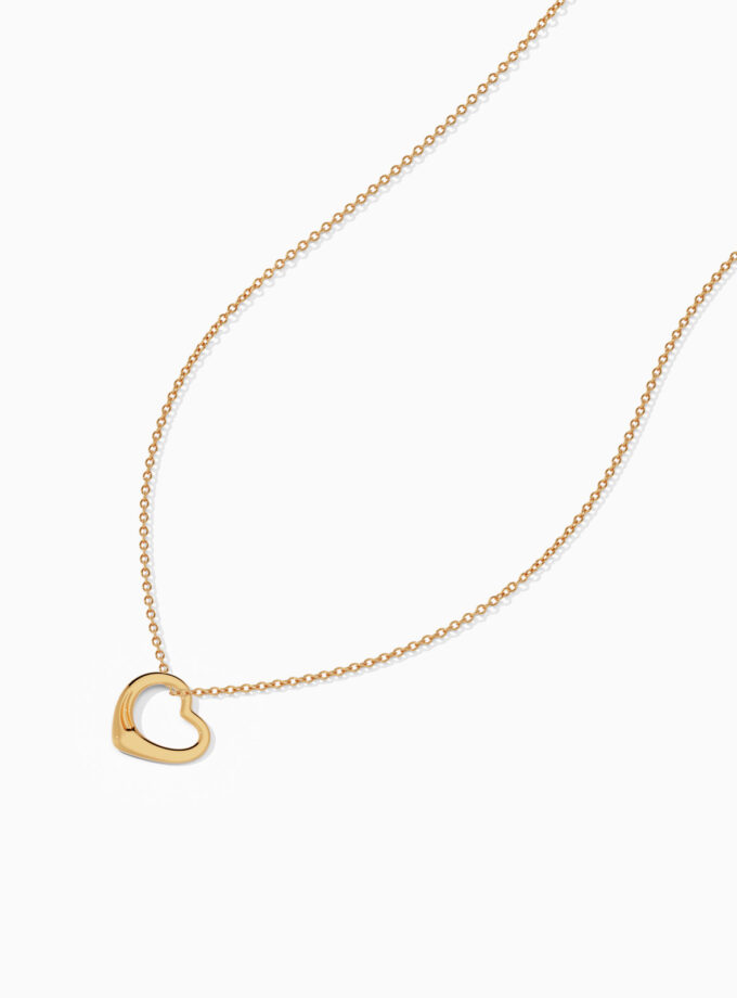 Open Heart Pendant in 18k Gold