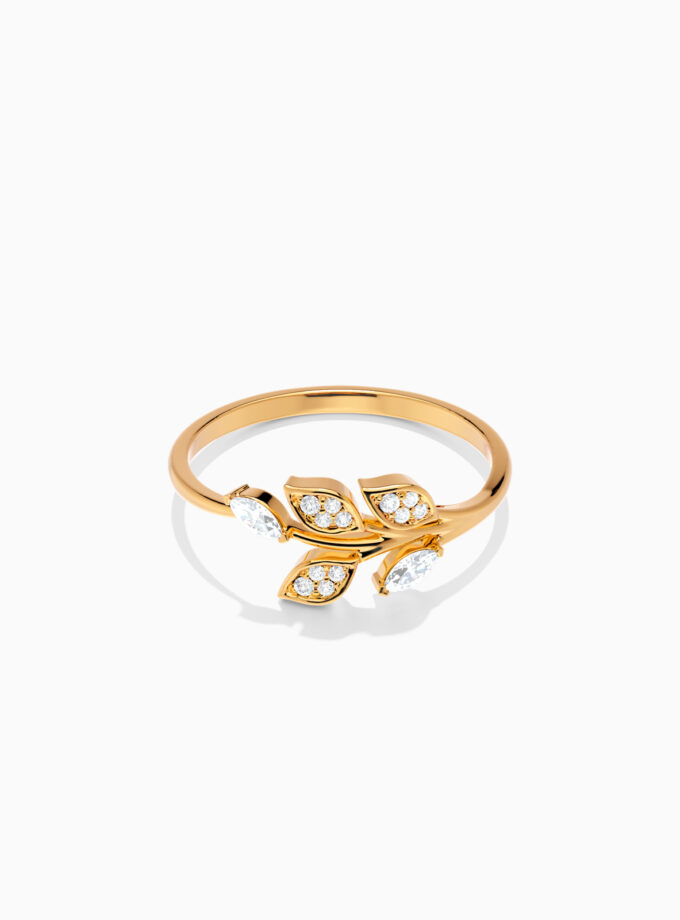 Diamond Leaves and Branch Ring | Varudai