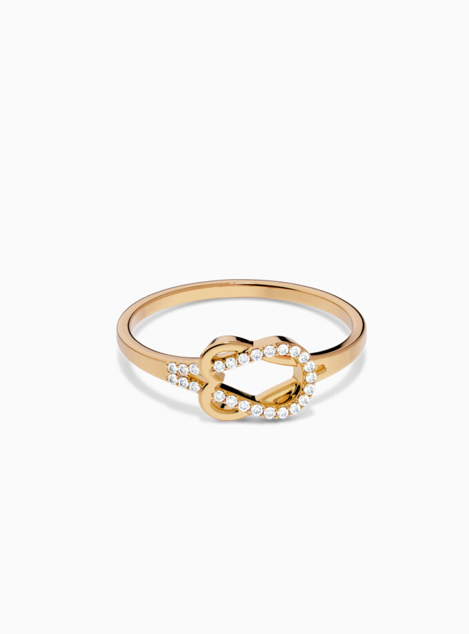 Diamond Forever Gold Heart Ring | Varudai