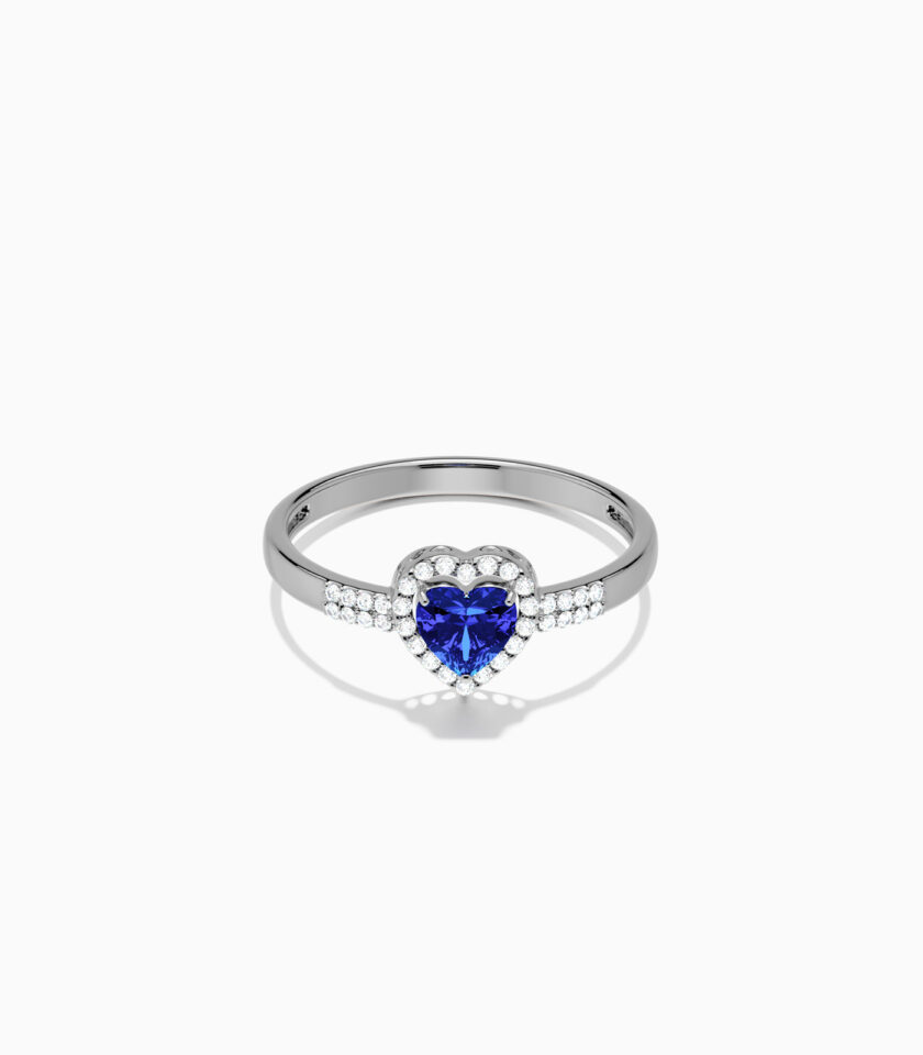 Custom Heart Shaped Gemstone Ring | Varudai