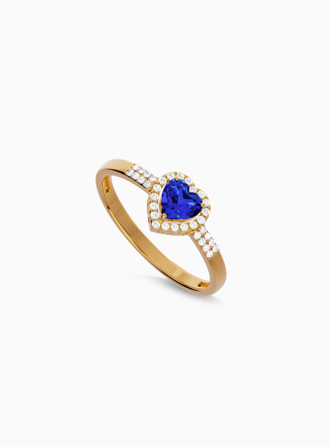 Custom Heart Shaped Gemstone Ring | Varudai
