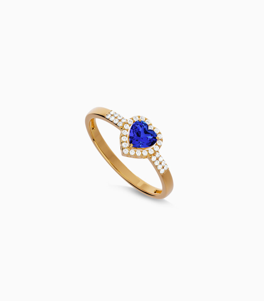 Custom Heart Shaped Gemstone Ring | Varudai