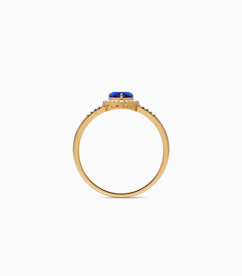 Custom Heart Shaped Gemstone Ring | Varudai