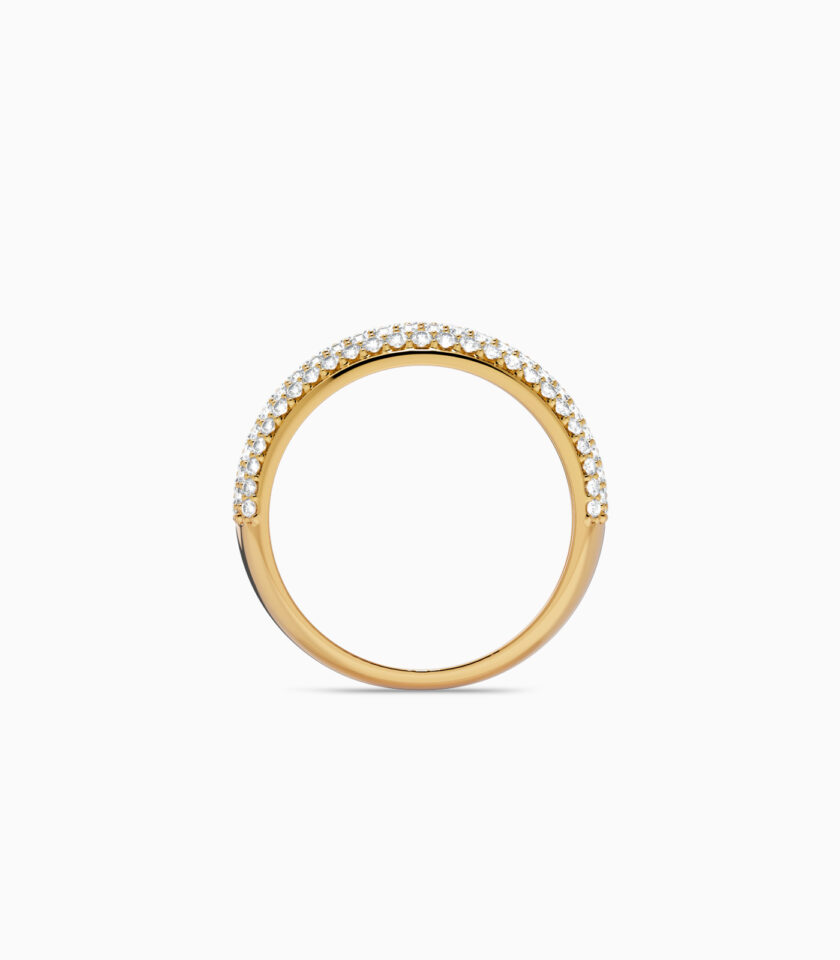 Diamond Encrusted Gold Band Ring