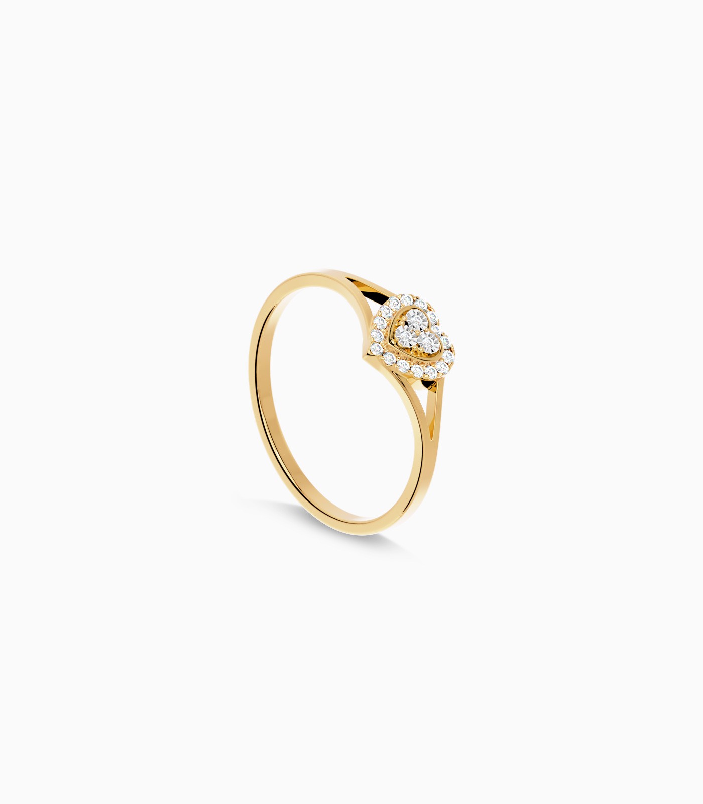 Eternal Love Diamond Heart Ring 18k Gold | Varudai