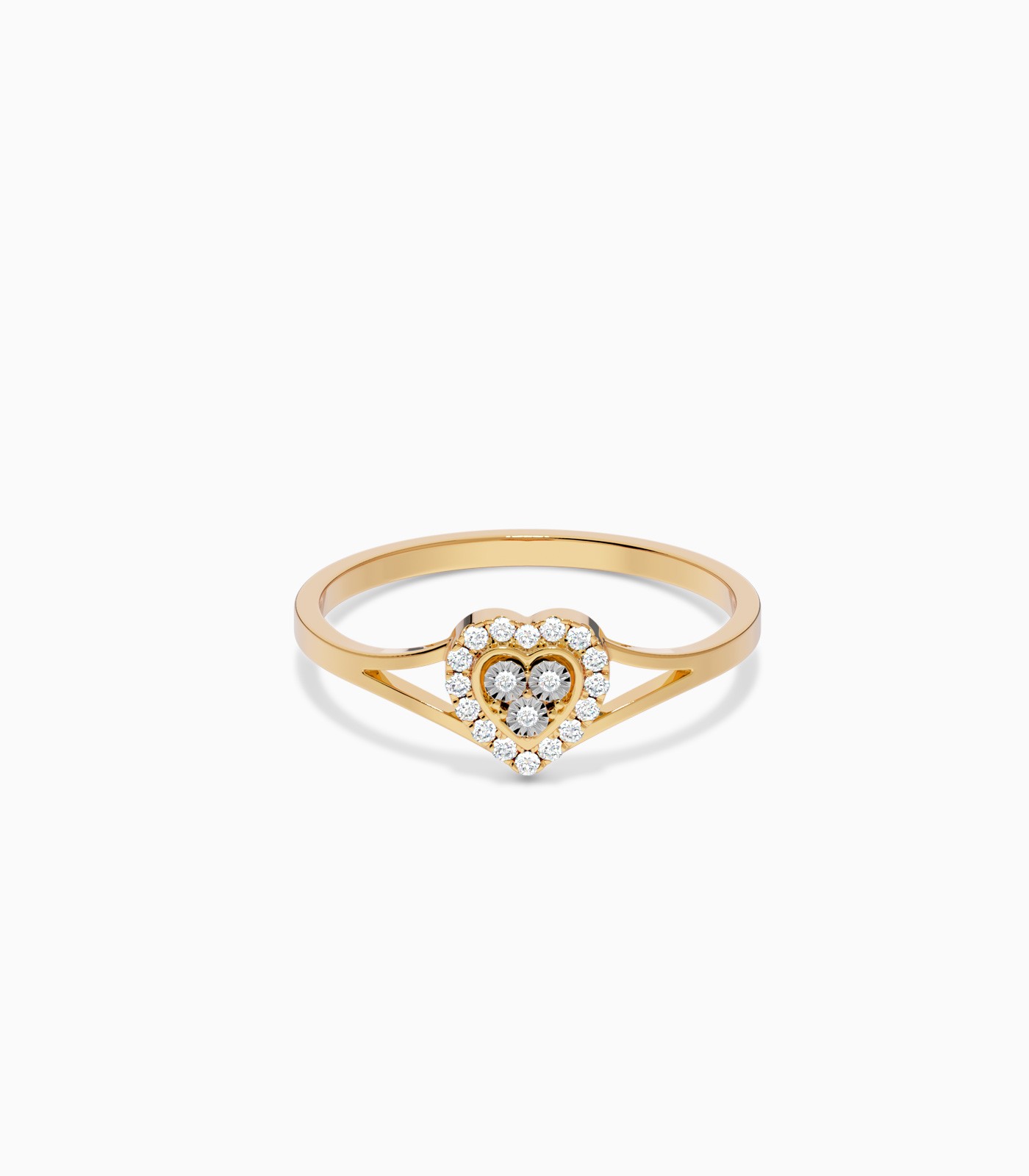 Eternal Love Diamond Heart Ring 18k Gold | Varudai