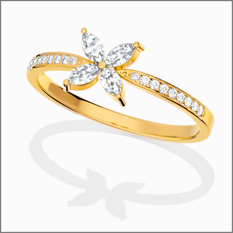 Ring | Varudai | Handcrafted 18K Gold and Natural Diamond Jewelry | Personalized from Dubai