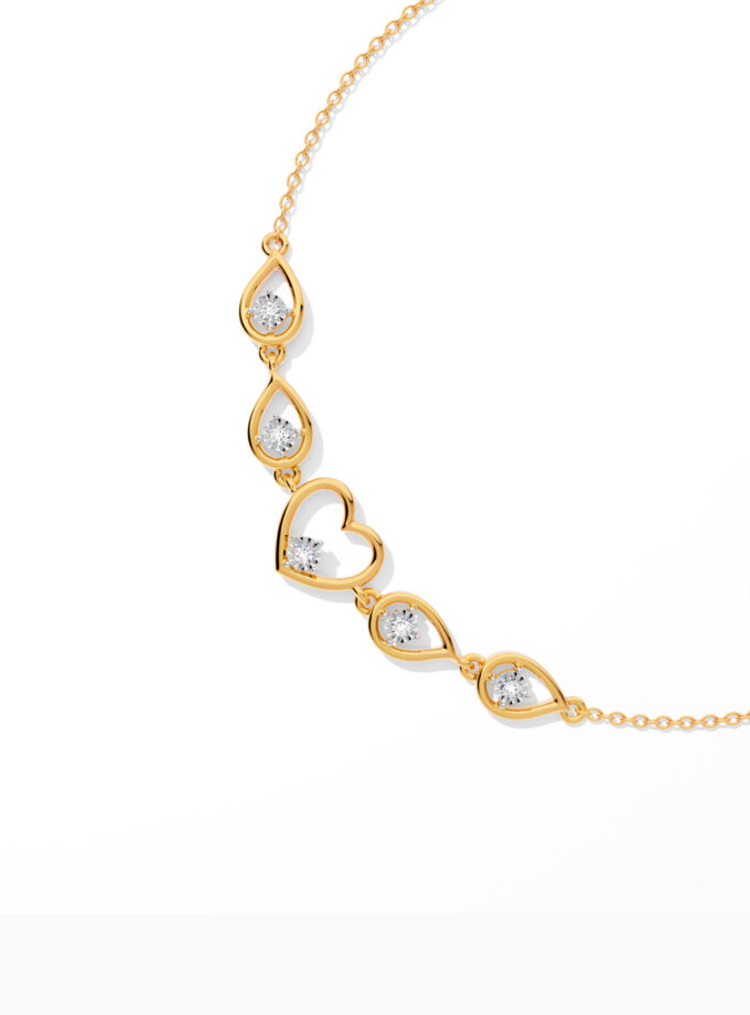 Classic 18k Gold Heart Bracelet | Varudai