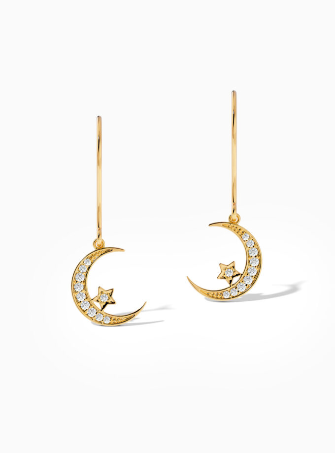 Buy Crescent Moon Earrings in Dubai | Varudai