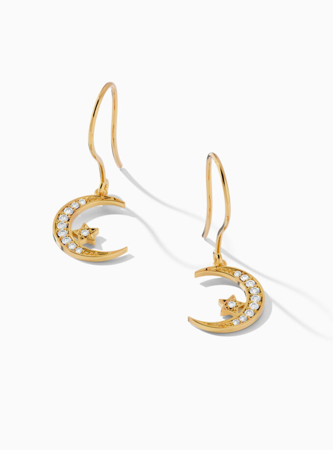 Buy Crescent Moon Earrings in Dubai | Varudai