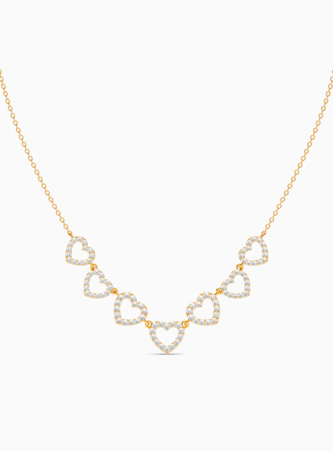 Multiple Hearts Diamond Necklace | Varudai