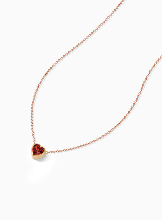 Bezel Set Heart Shape Gemstone Pendant | Varudai