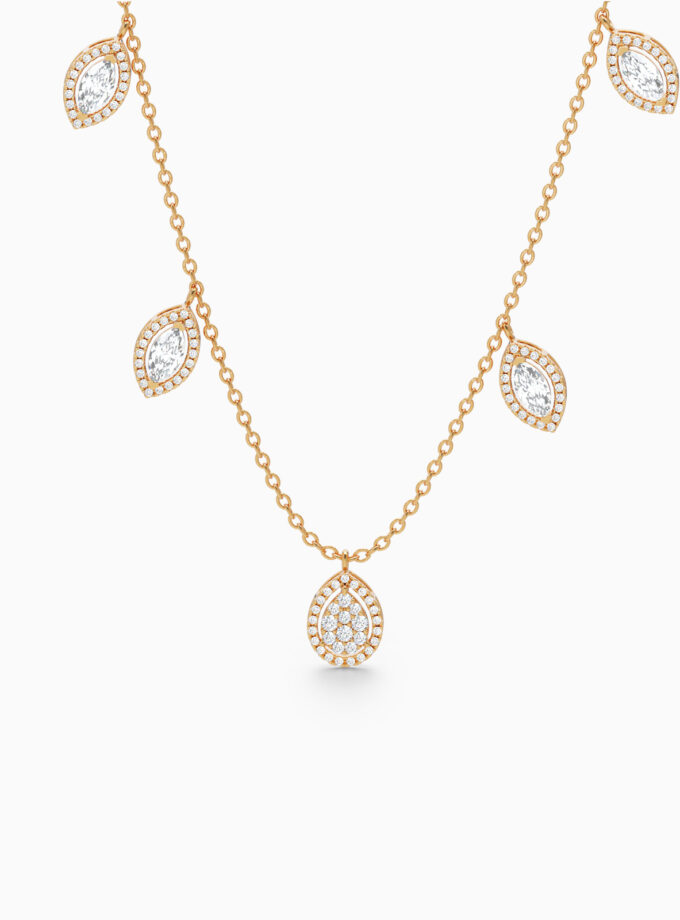 Marquise Diamond Station Pendant | Varudai